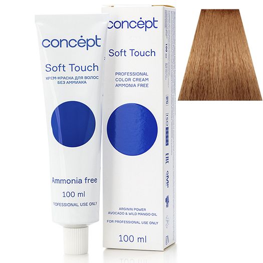 Cream hair dye without ammonia 8.31 blond light golden-ash Soft Touch Concept 100 ml